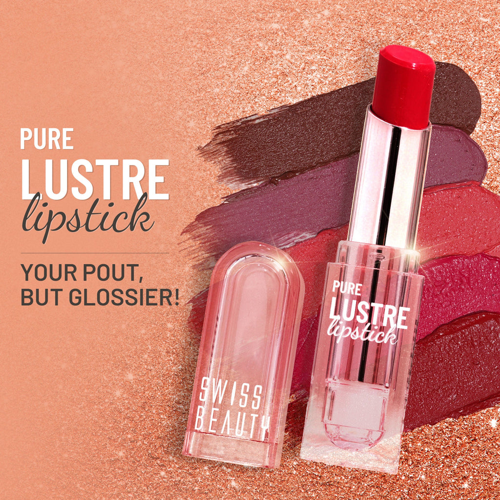 Swiss Beauty High Shine Finish Smooth Glide Pure Lustre Lipstick - 3 Salty Pink