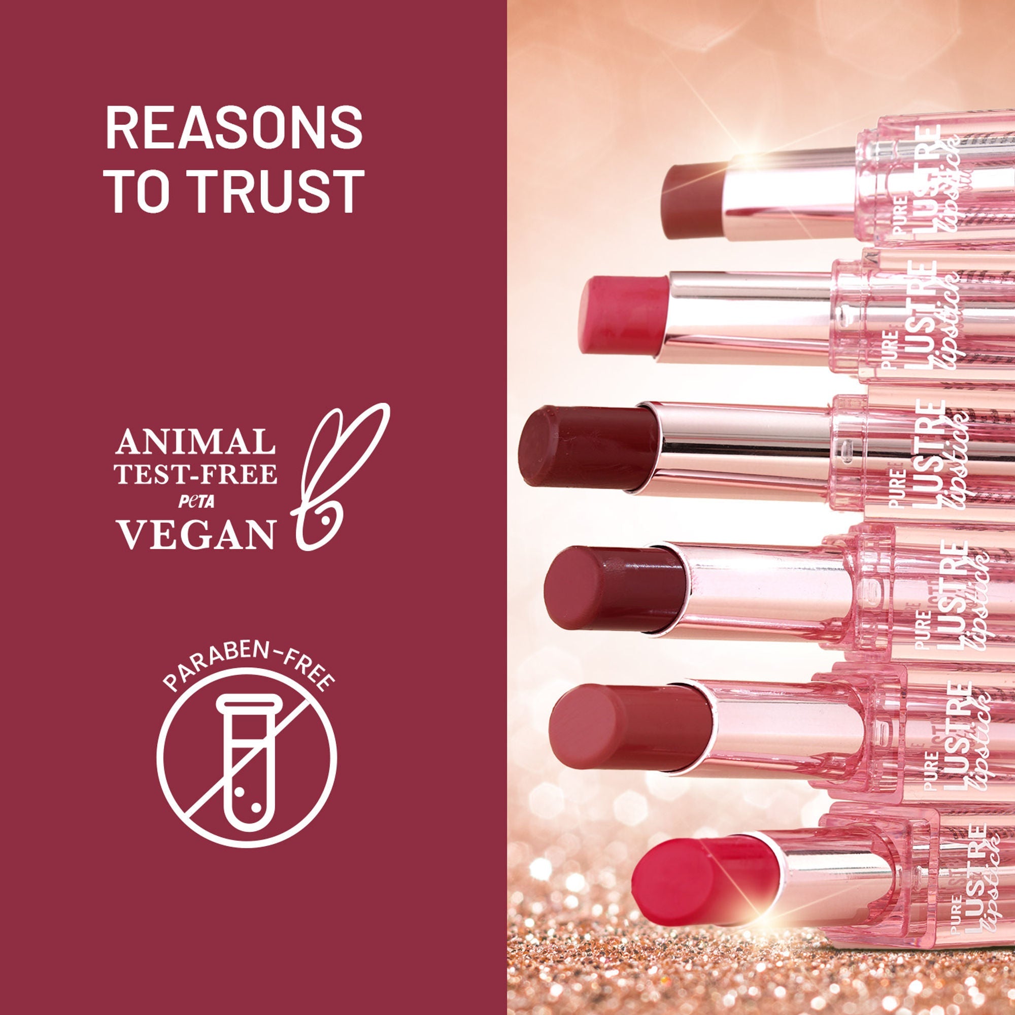 Swiss Beauty High Shine Finish Smooth Glide Pure Lustre Lipstick - 4 It's Bare