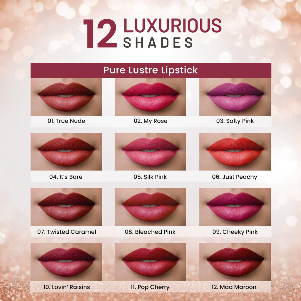 Swiss Beauty High Shine Finish Smooth Glide Pure Lustre Lipstick - 10 Lovin' Raisins