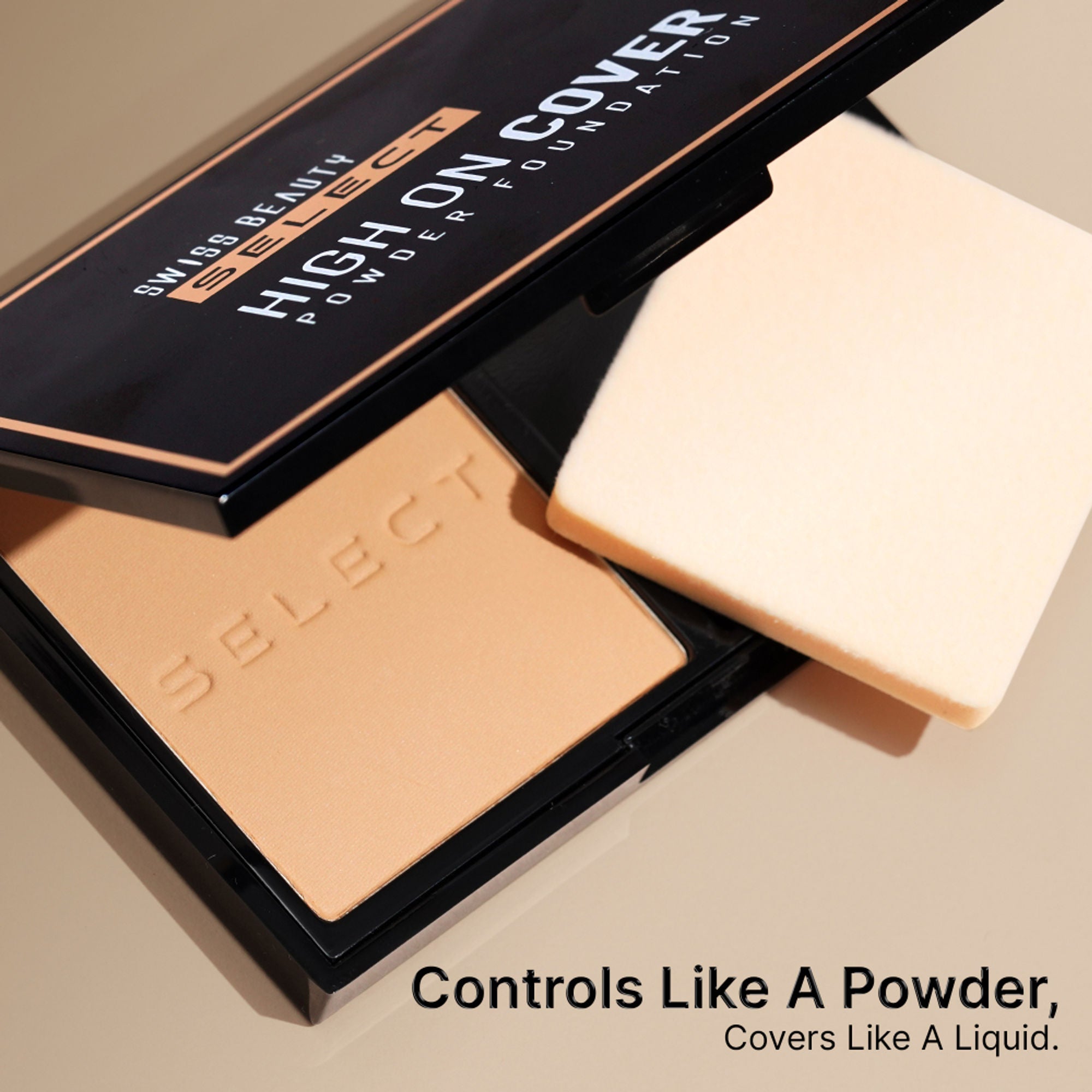 Swiss Beauty Select High On Cover Powder Foundation - 6 Warm Honey