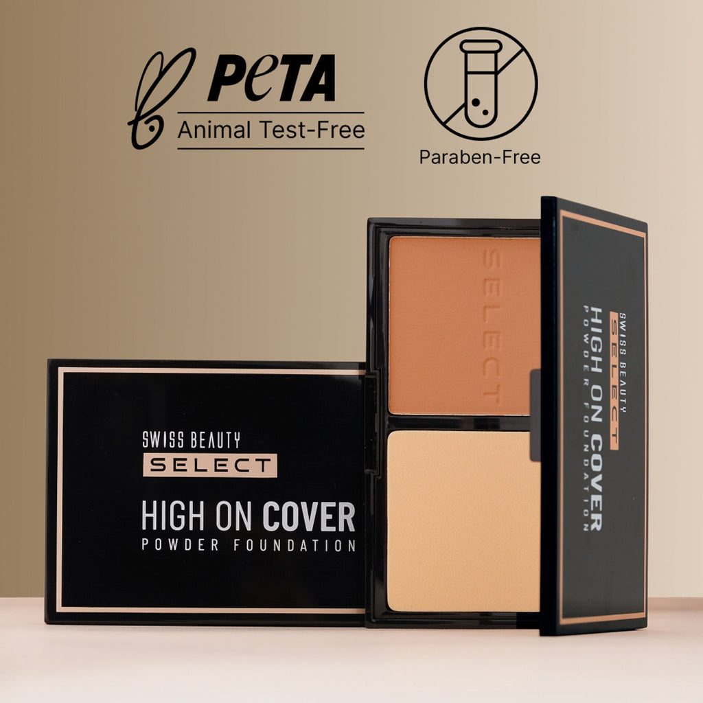 Swiss Beauty Select High On Cover Powder Foundation - 6 Warm Honey