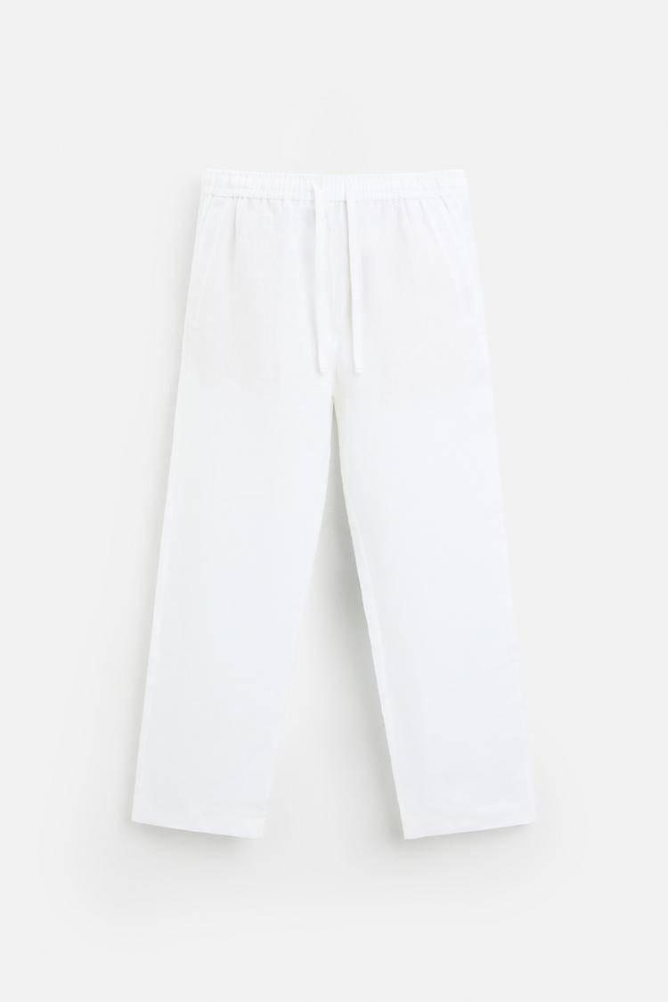 Fabmade Men’S Linen Pajama Combo – White & Black (Pack Of 2)