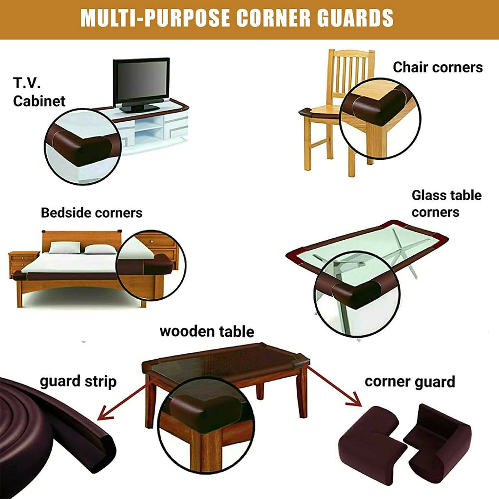 Safe-O-Kid Corner Guards Cushions L Shaped, Small, Blue For Kids Protection