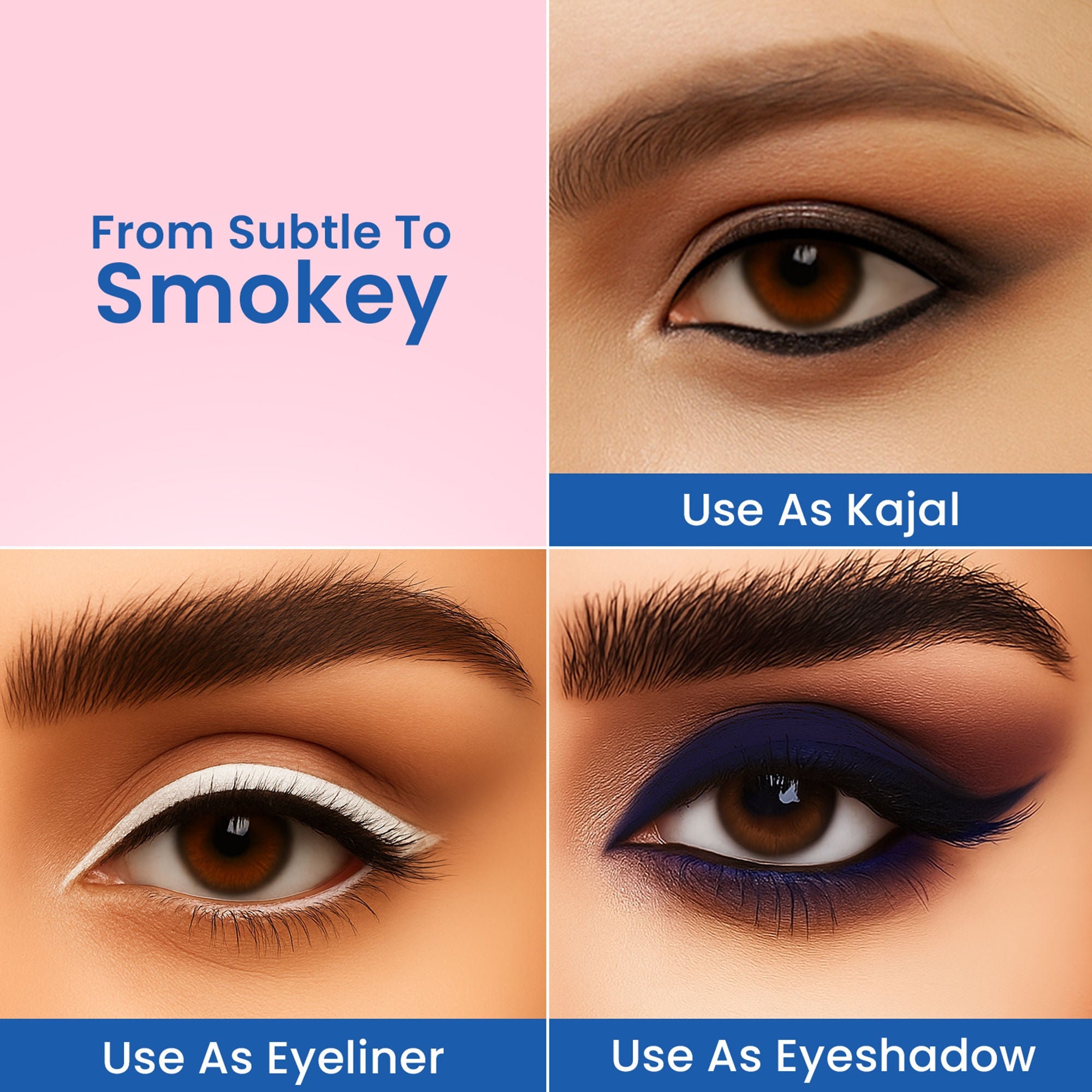 Swiss Beauty Intense Gel Kajal 12-Hour Stay Smudge-Proof with Sharpener - 8904325004434_08royalblue