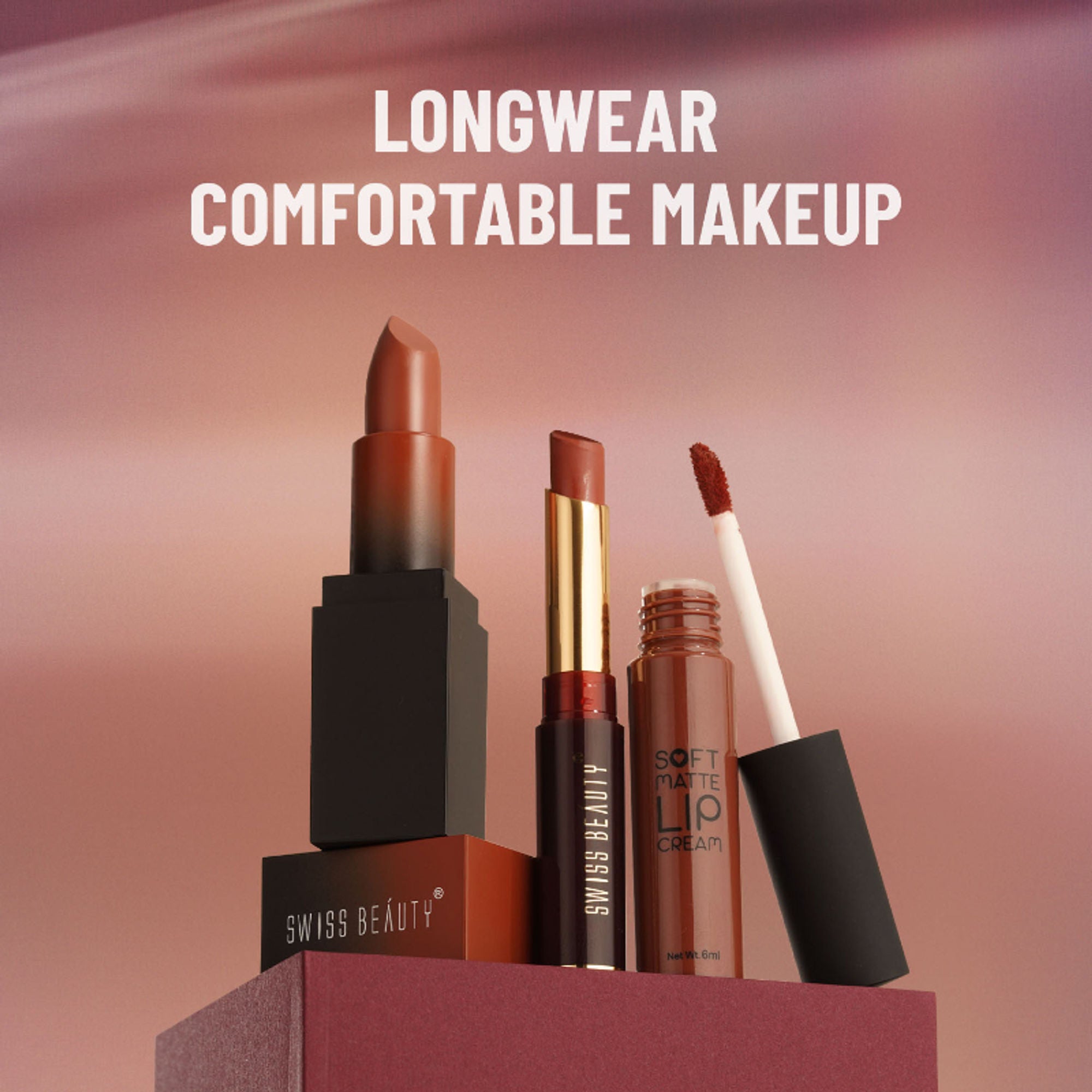 Swiss Beauty Non-Transfer Matte Lipstick - 26 Sand Rose
