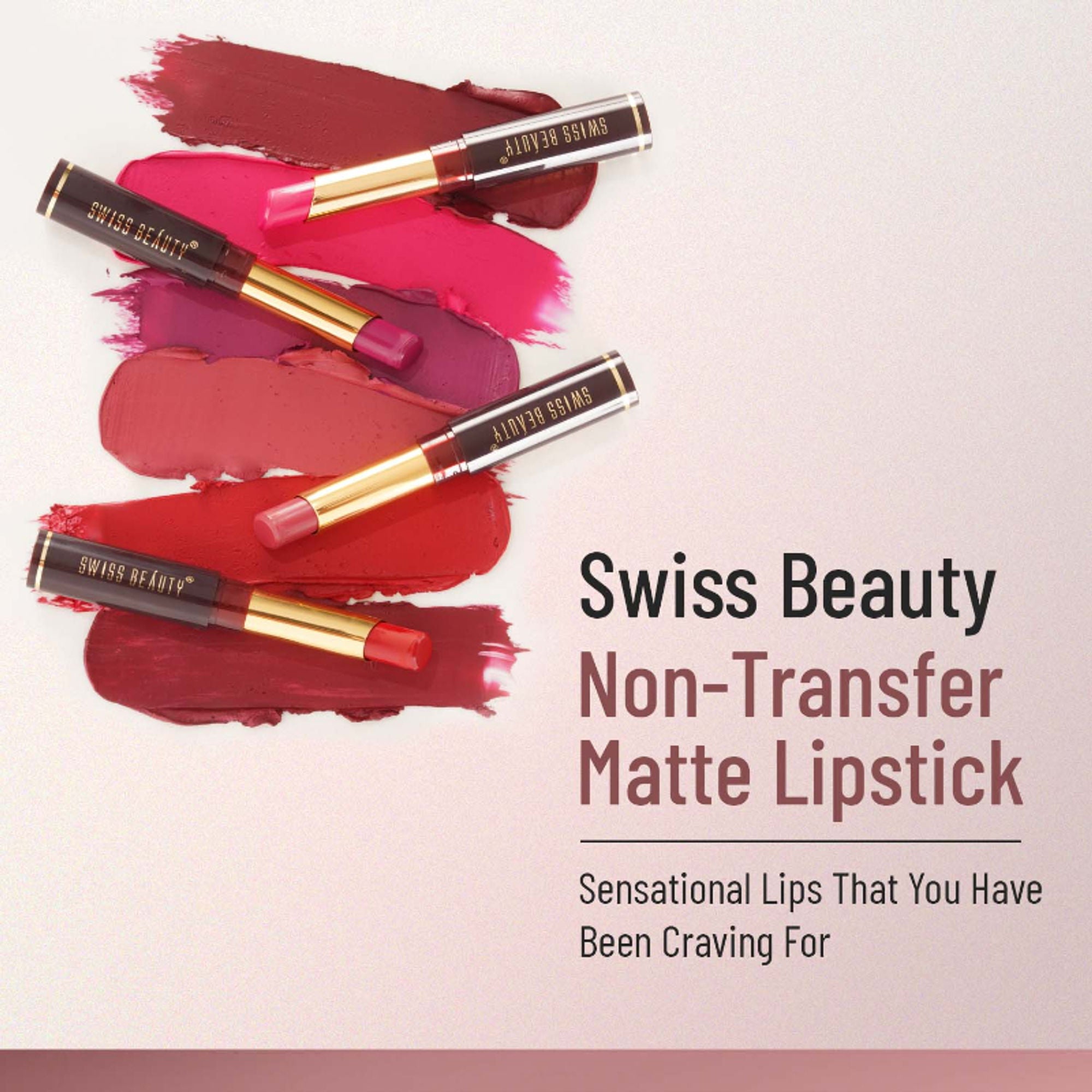 Swiss Beauty Non-Transfer Matte Lipstick - 27 Berrylicious