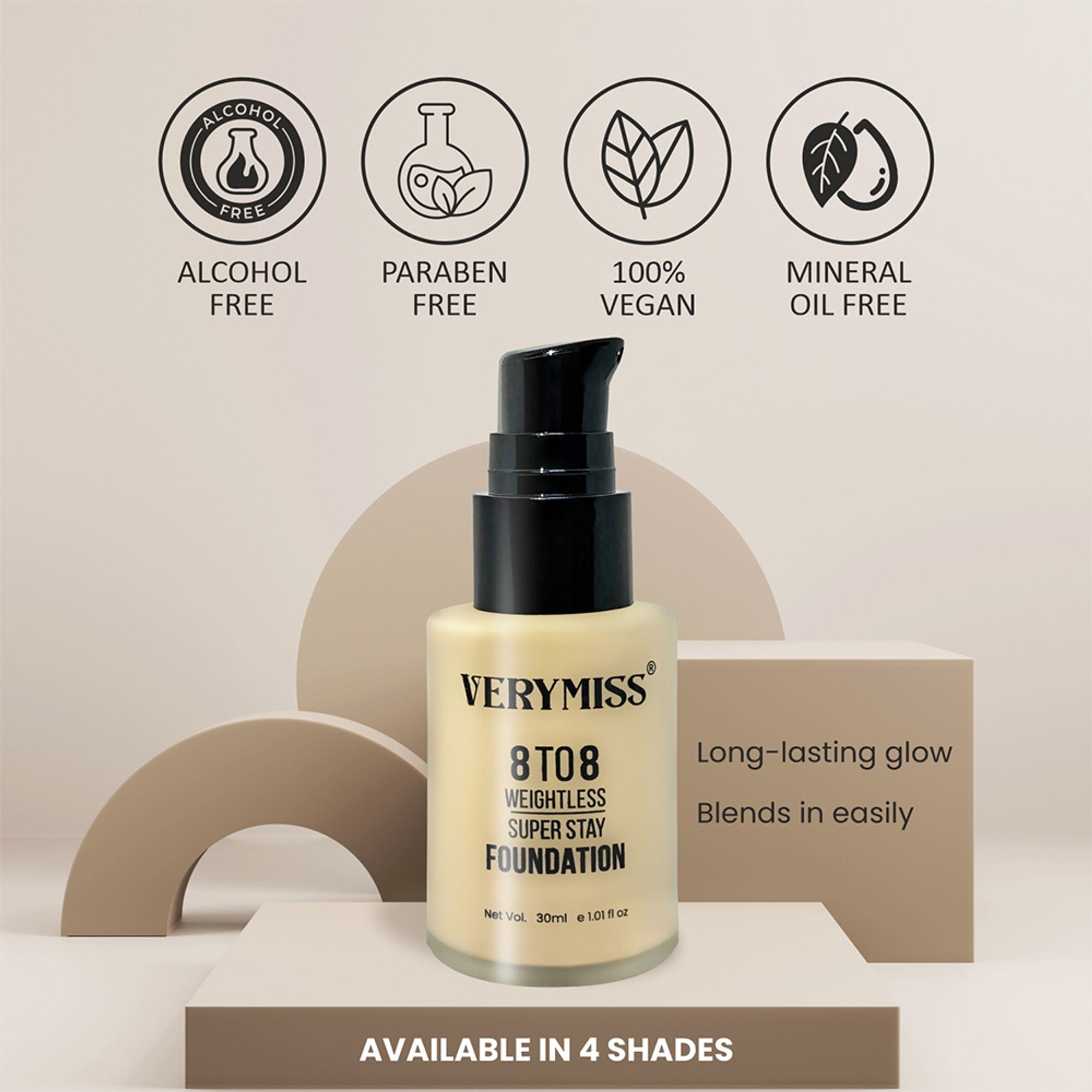 VERYMISS 8 To 8 Weightless Super Stay Foundation - 111 Ivory