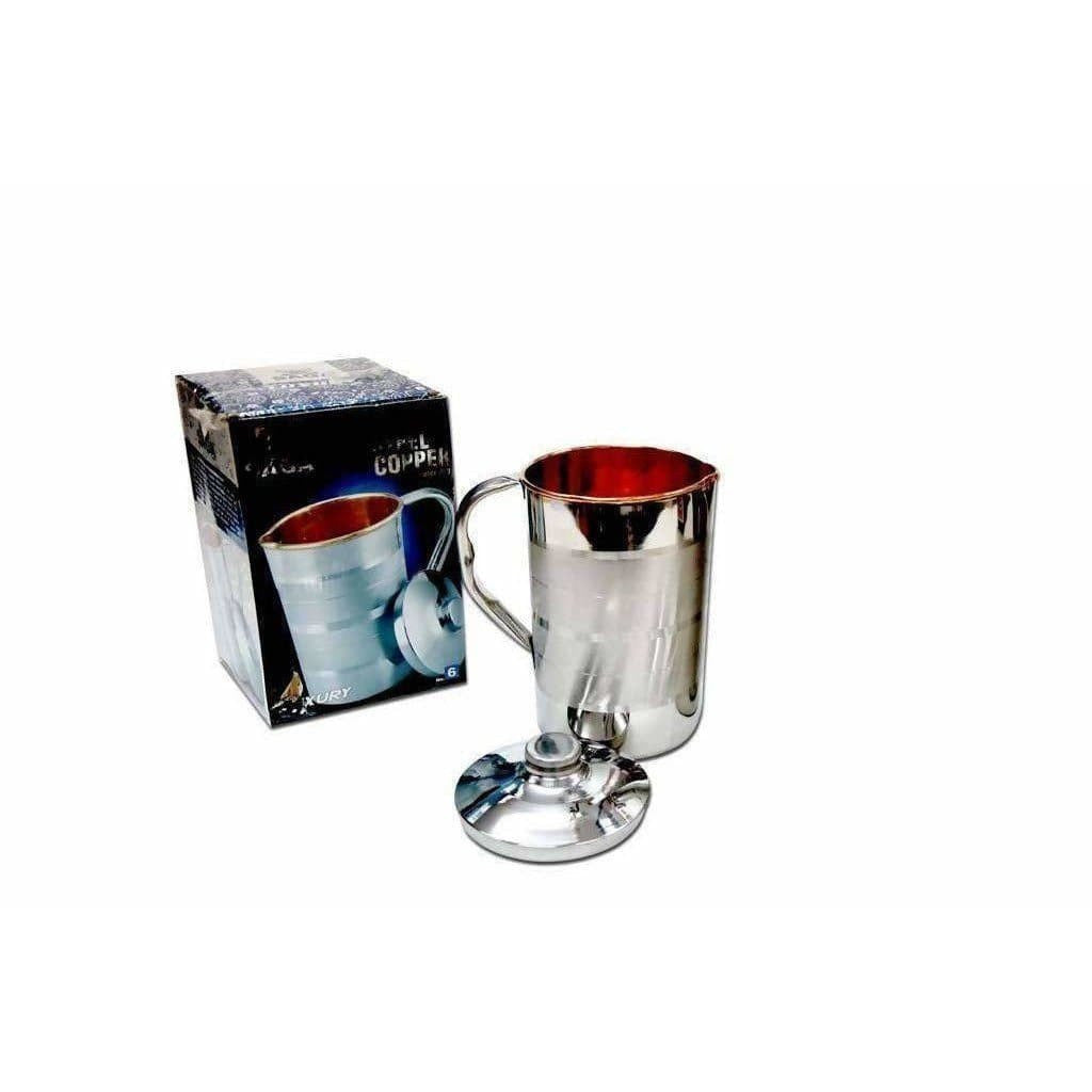 Saga Stainless Steel Copper Jug With Lid
