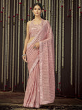 Myra Baby Pink Art Silk Heavy Embroidered Saree
