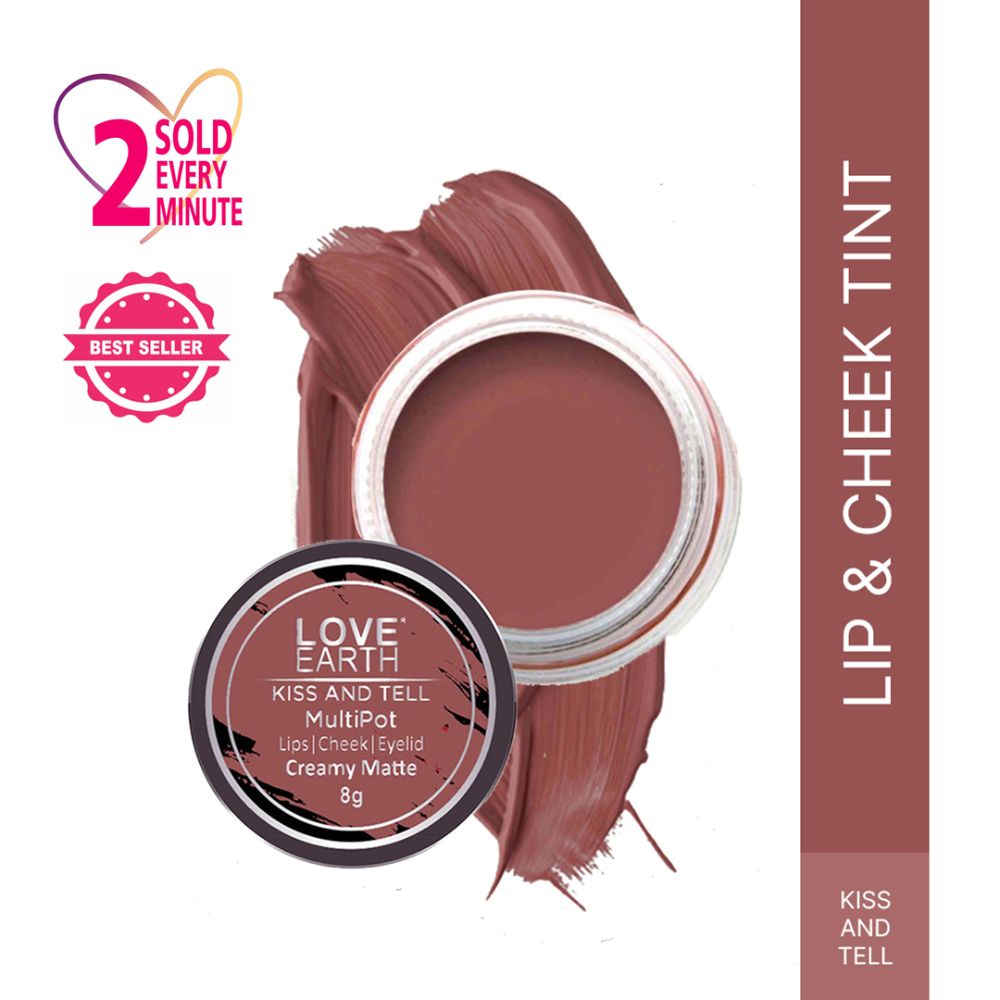 Love Earth Lip Tint & Cheek Tint Multipot-Kiss & Tell
