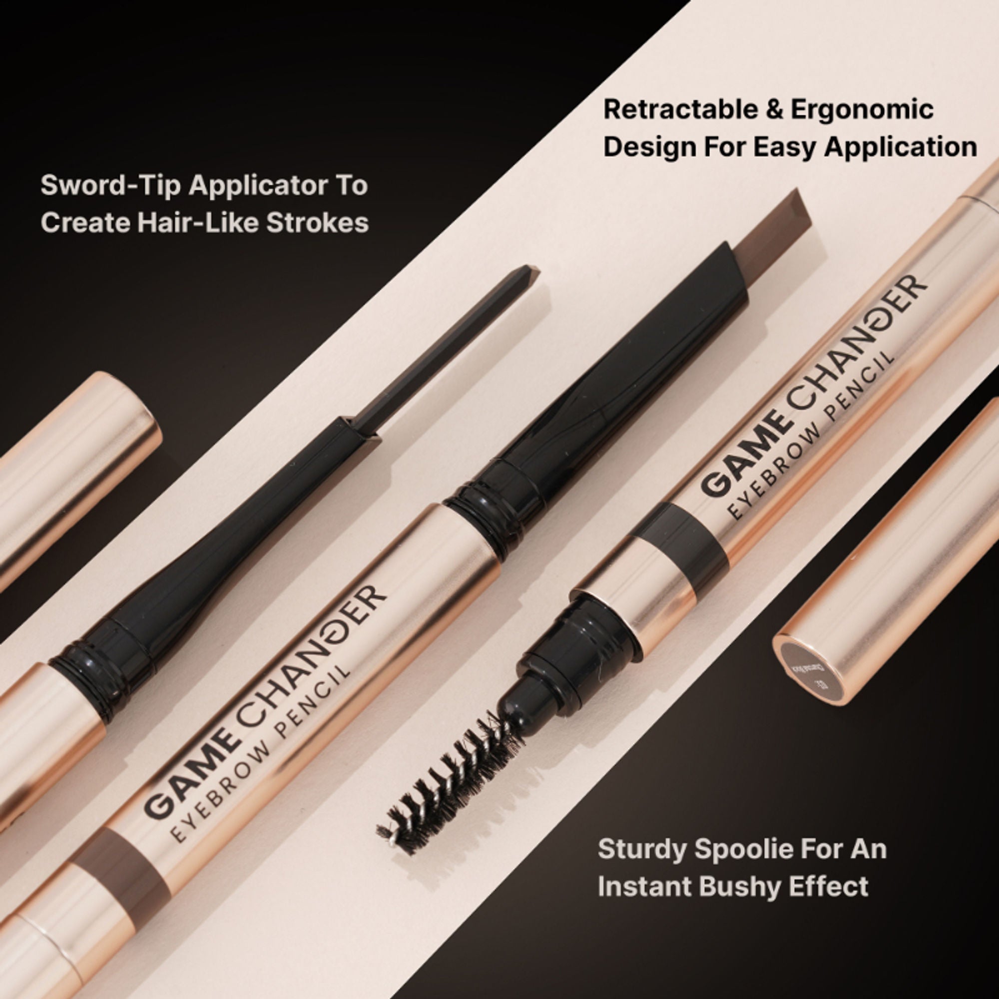 Swiss Beauty Select Game Changer Eyebrow Pencil - 3 Charcoal Black
