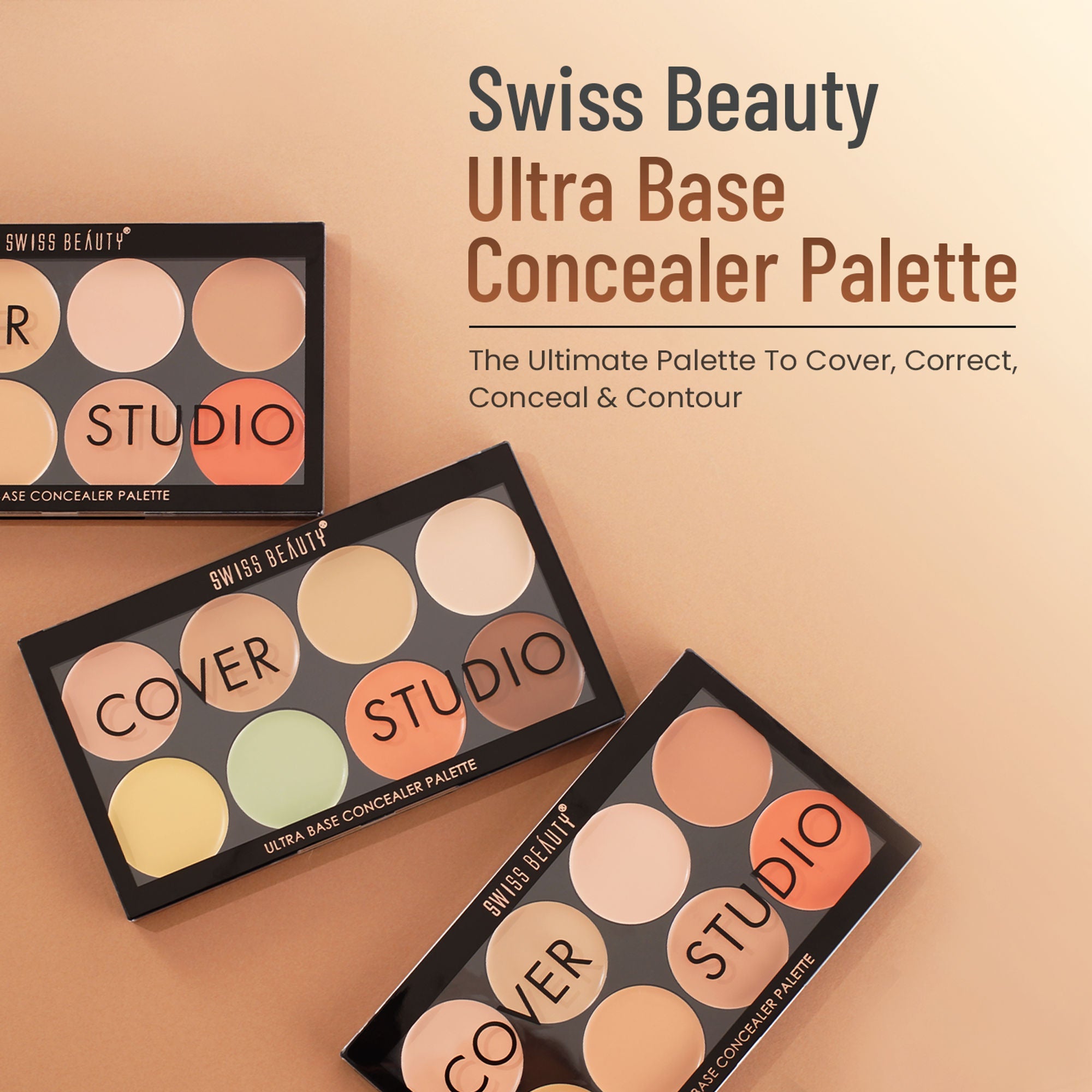 Swiss Beauty Cover Studio Ultra Base Concealer Palette - 3