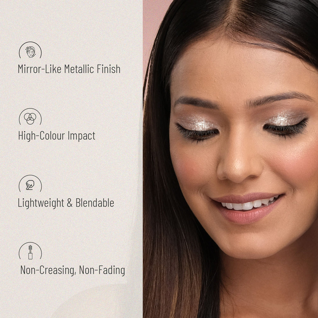 Swiss Beauty Metallic Liquid Eyeshadow - 02 Diamond Dust