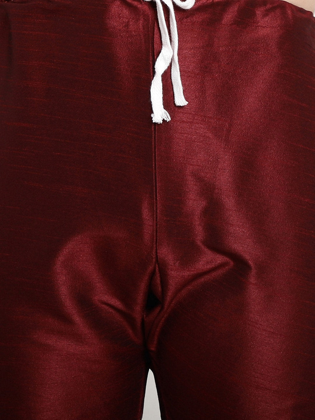 Sojanya Men Maroon & Beige Solid Kurta with Churidar & Printed Nehru Jacket