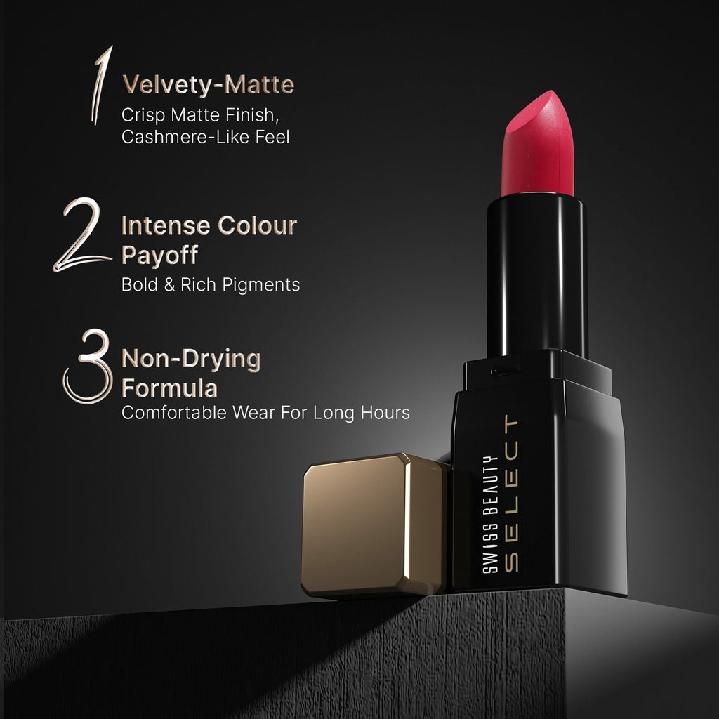 Swiss Beauty Select Dare To Matte Lipstick - 2 Persian Pink