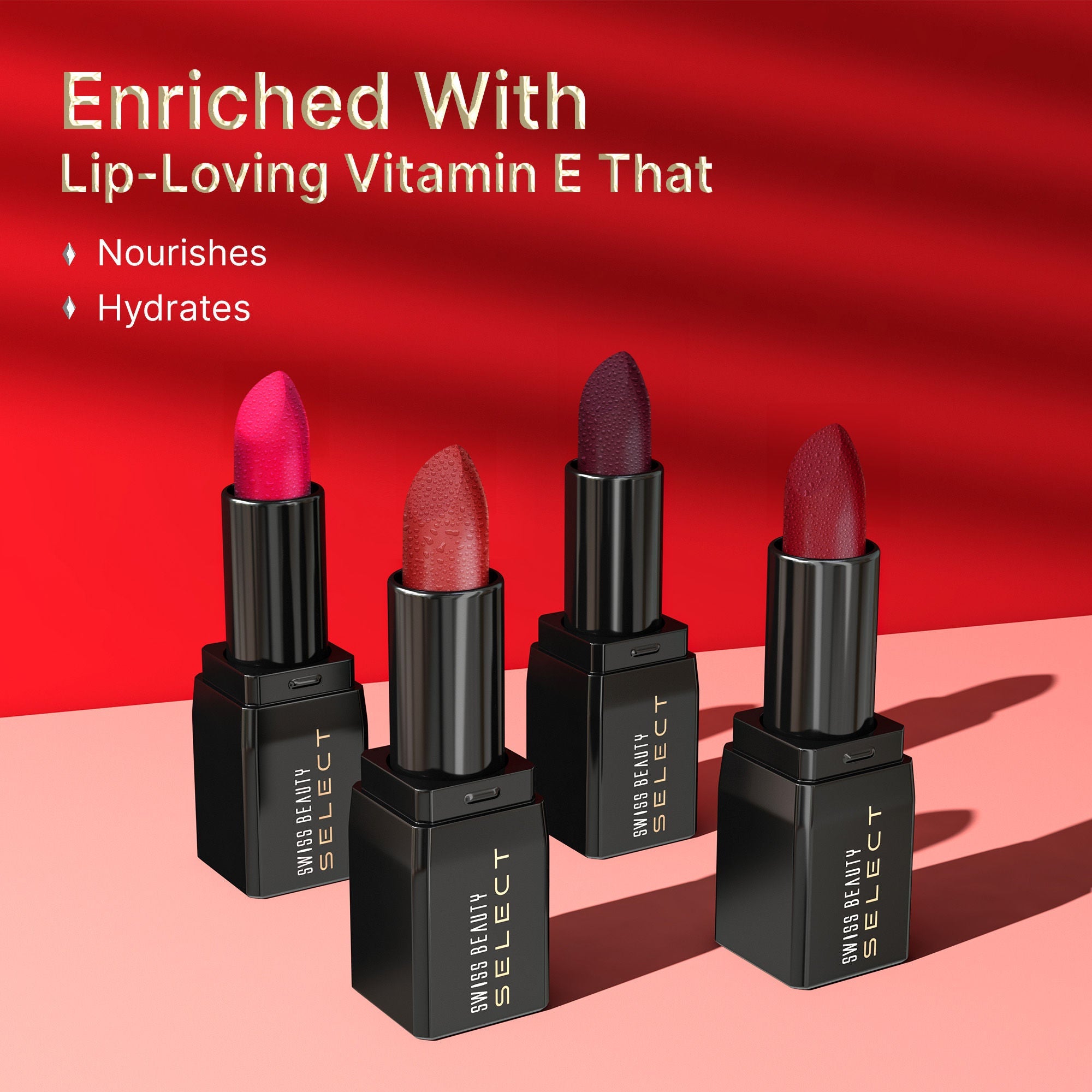 Swiss Beauty Select Dare To Matte Lipstick - 12 Red Lounge