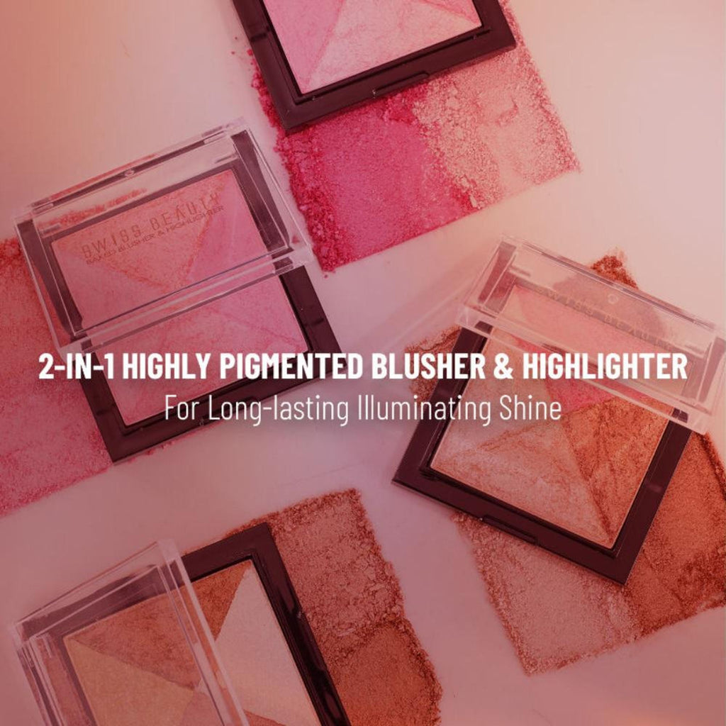 Swiss Beauty Baked Blusher & Highlighter - 01