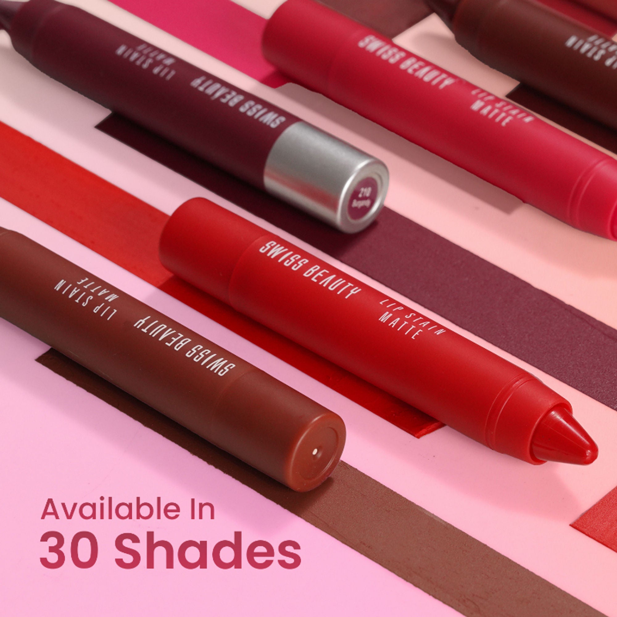 Swiss Beauty Lip Stain Matte Lipstick - 202 Peaches And Cream