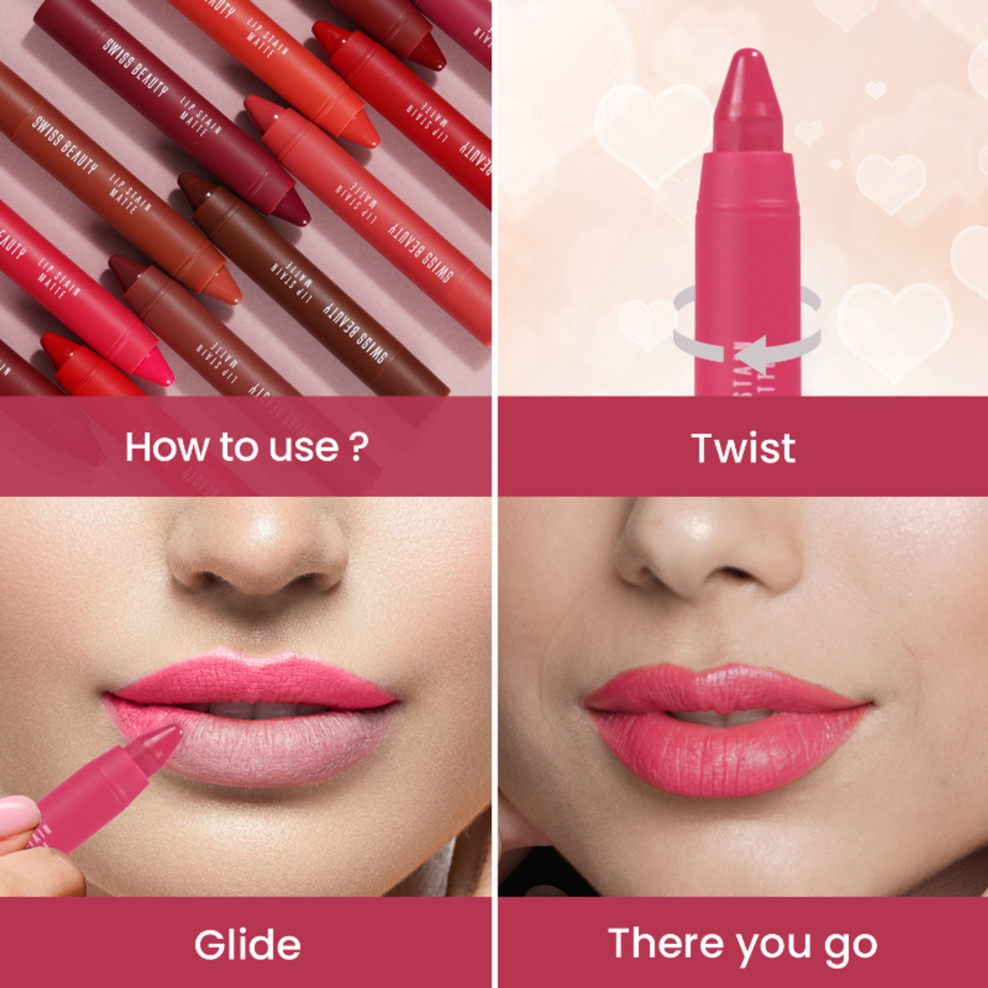 Swiss Beauty Lip Stain Matte Lipstick - 222 Hot Nude