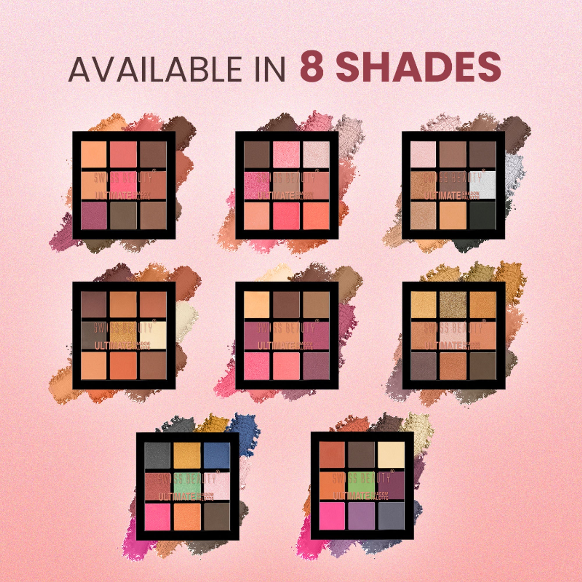 Swiss Beauty Ultimate 9 Pigmented Colors Eyeshadow Palette - 1