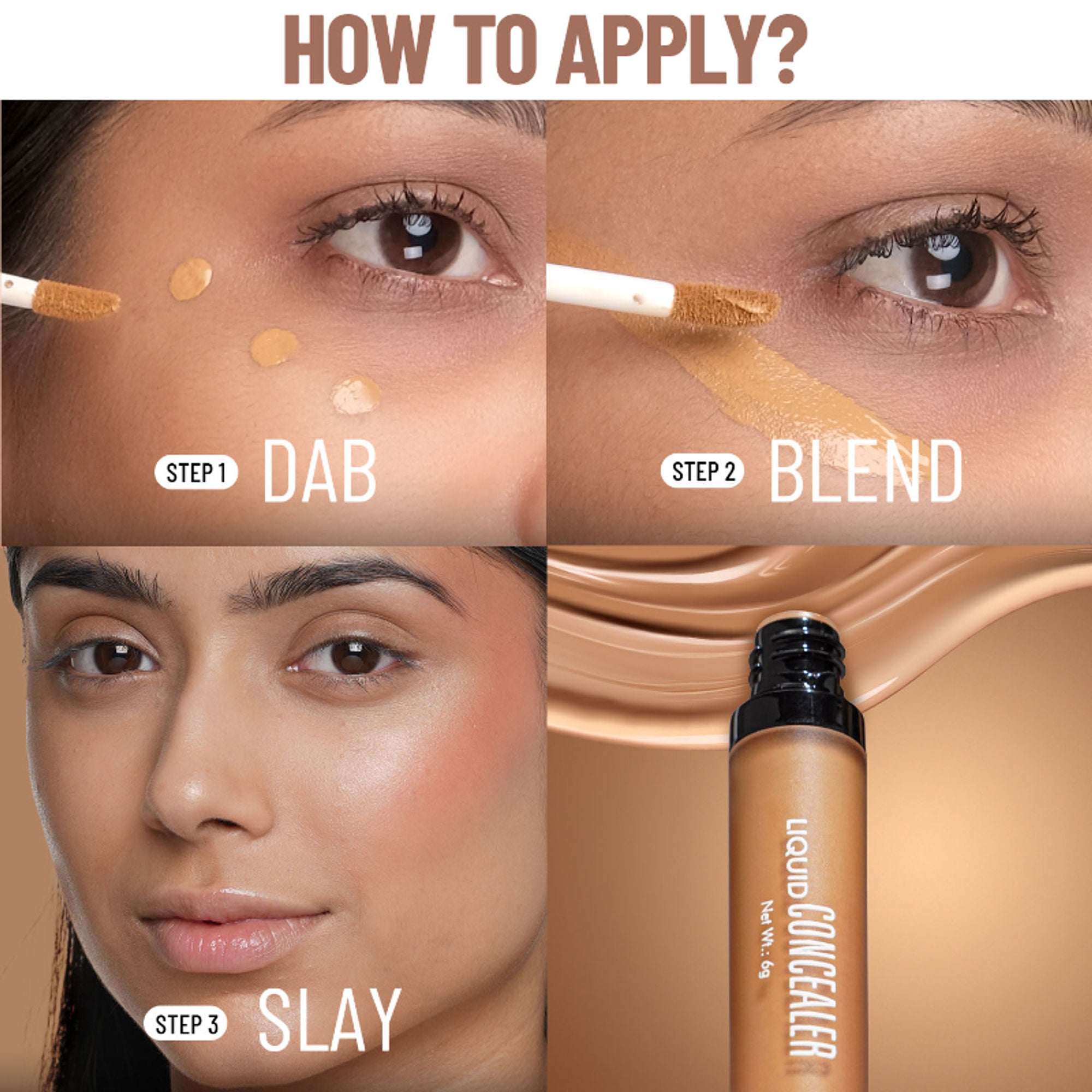 Swiss beauty Full Coverage Liquid Concealer With Jojoba Oil - 05 Medium Moyen
