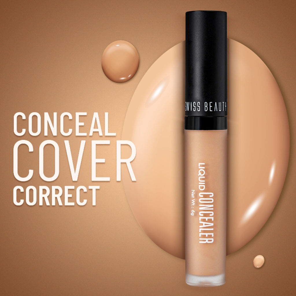 Swiss beauty Full Coverage Liquid Concealer With Jojoba Oil - 06 Clair Moyen