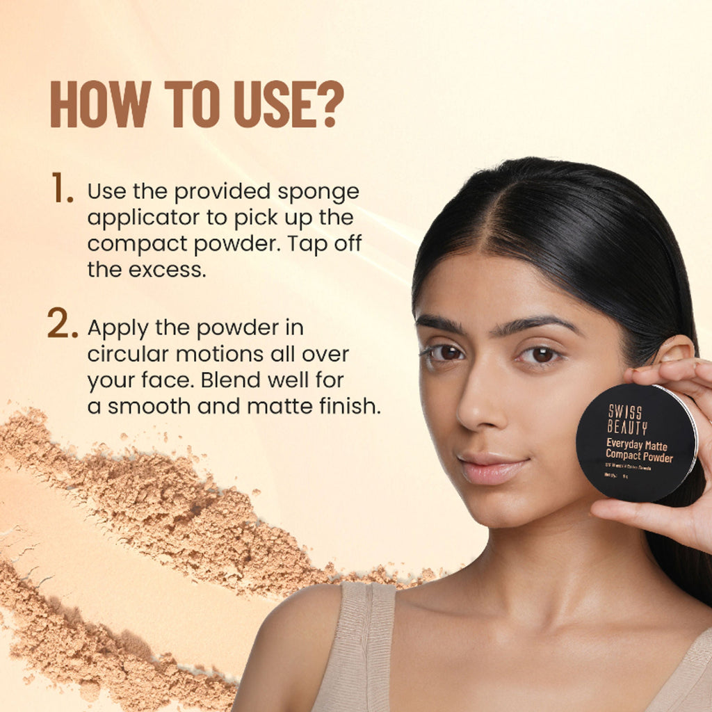 Swiss Beauty Everyday Matte Compact - 6 Hazel