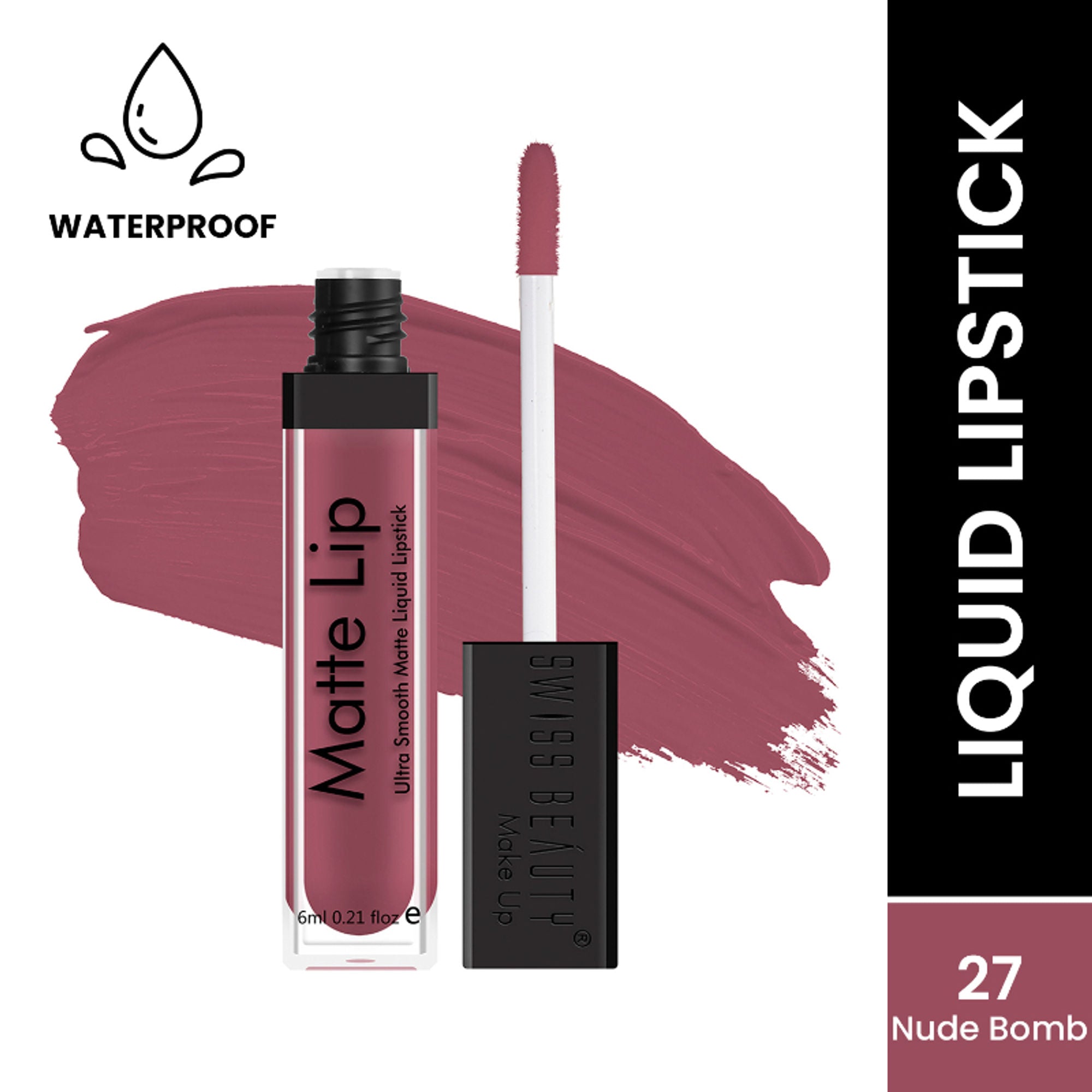 Swiss Beauty Ultra Smooth Matte Liquid Lipstick - 27 Nude Bomb