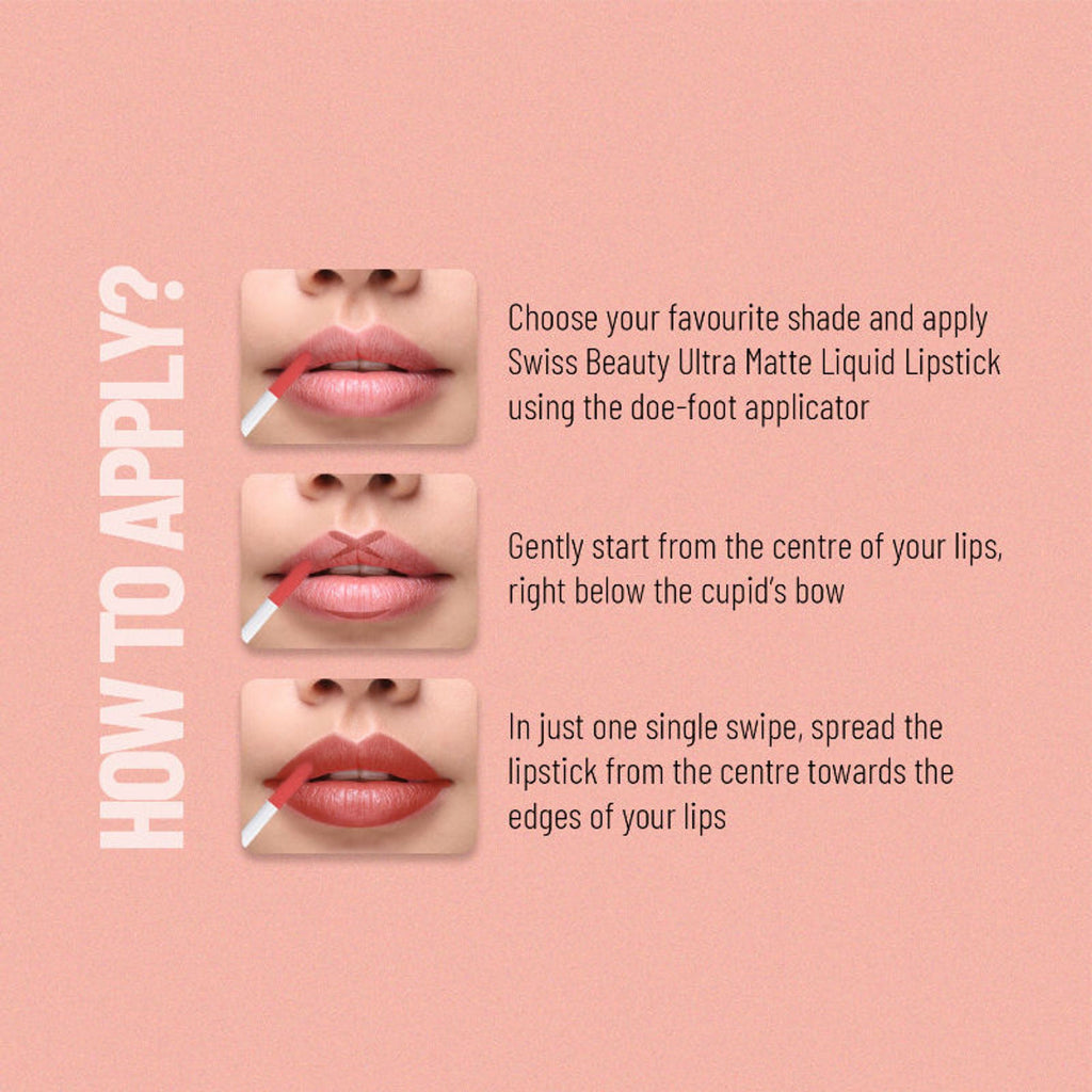 Swiss Beauty Ultra Smooth Matte Liquid Lipstick - 17 Petal