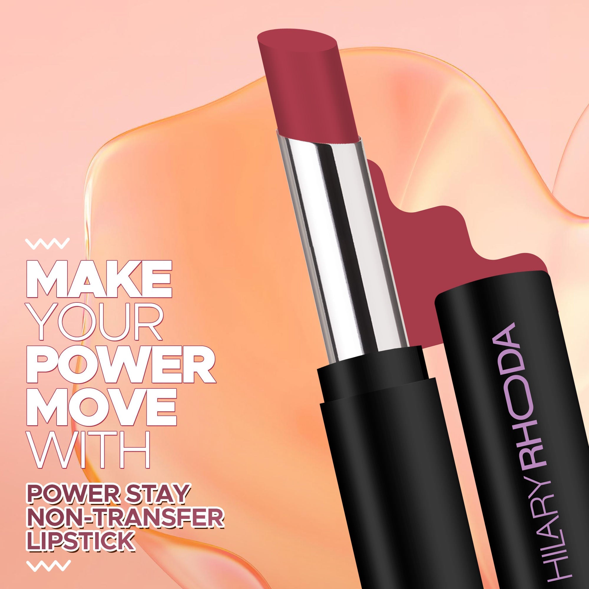 Hilary Rhoda Power Stay Non Transfer Lipstick - Royal Pink 06
