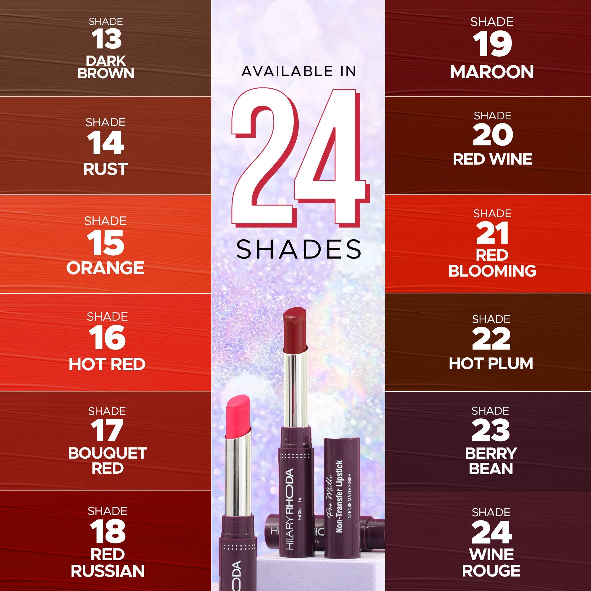 Hilary Rhoda Pro Matte Non-Transfer Waterproof Lipstick - Nude Peach 02