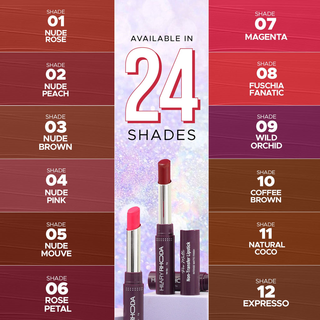 Hilary Rhoda Pro Matte Non-Transfer Waterproof Lipstick - Natural Coco 11