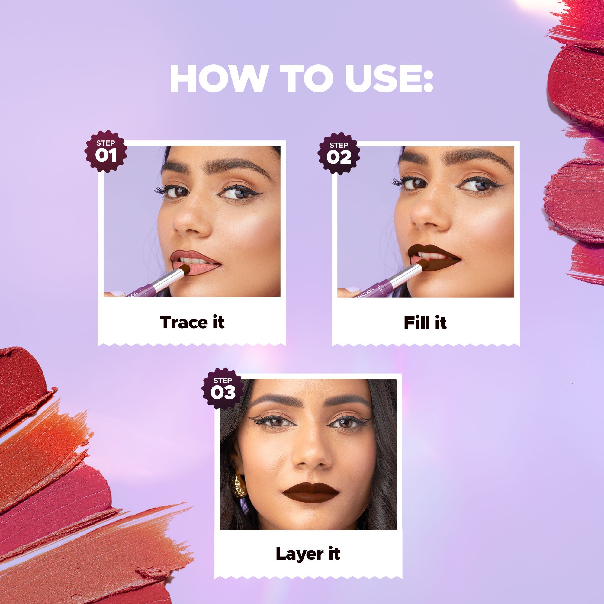 Hilary Rhoda Pro Matte Non-Transfer Waterproof Lipstick - Dark Brown 13