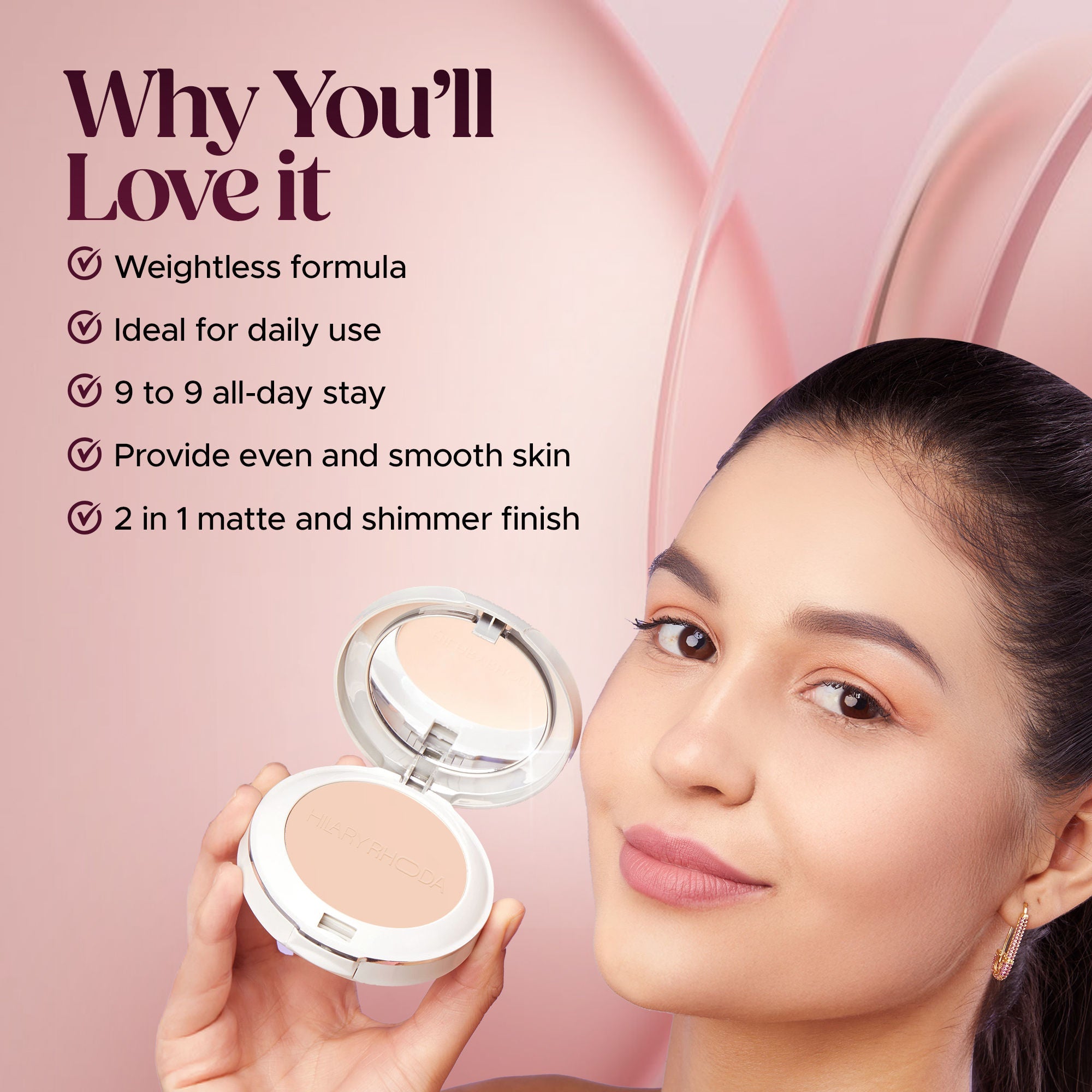 Hilary Rhoda Slay All Day Matte Compact - Sand 04