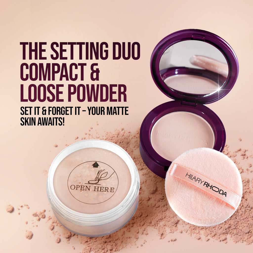 Hilary Rhoda The Setting Duo Matte Compact Powder - Ivory 01