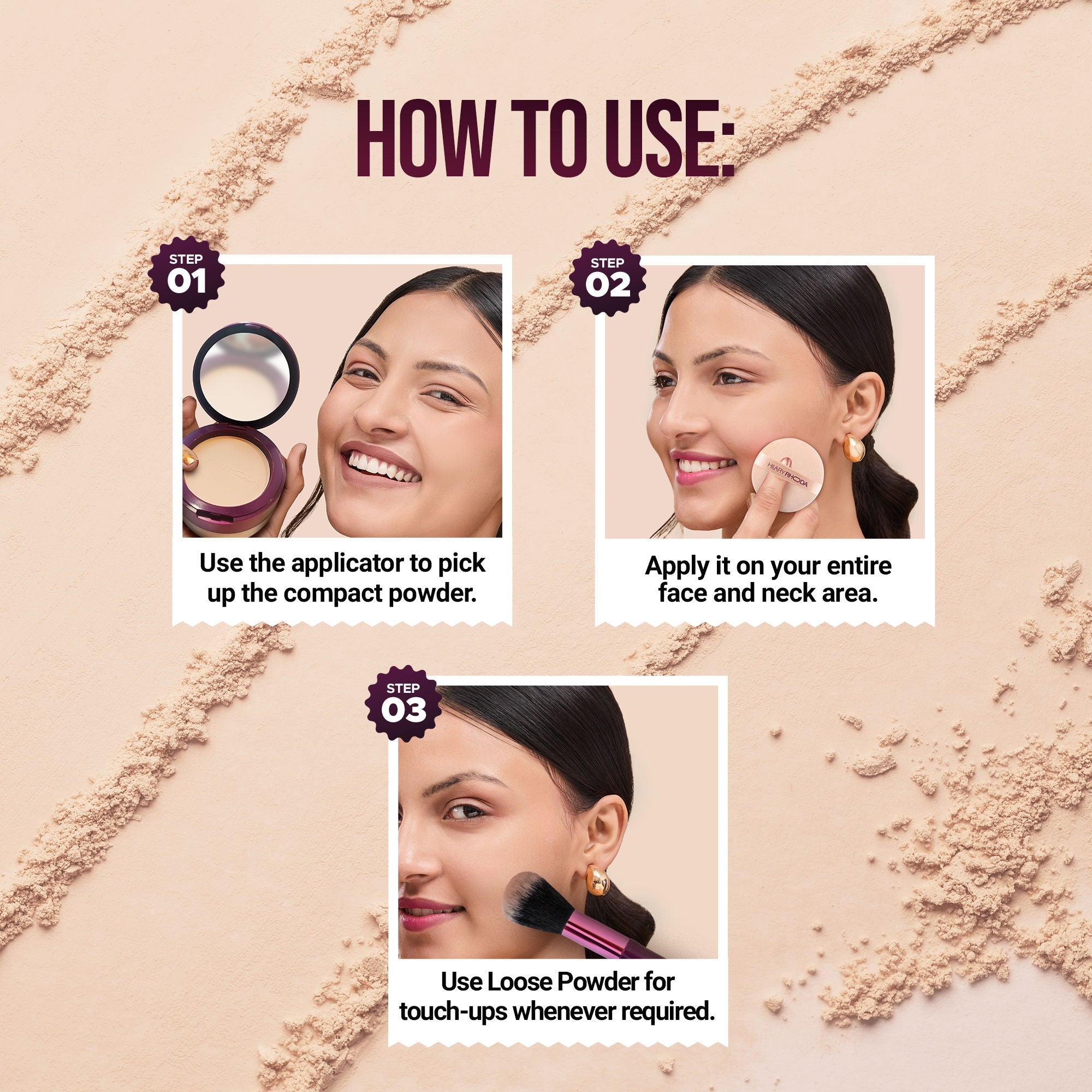 Hilary Rhoda The Setting Duo Matte Compact Powder - Natural 02