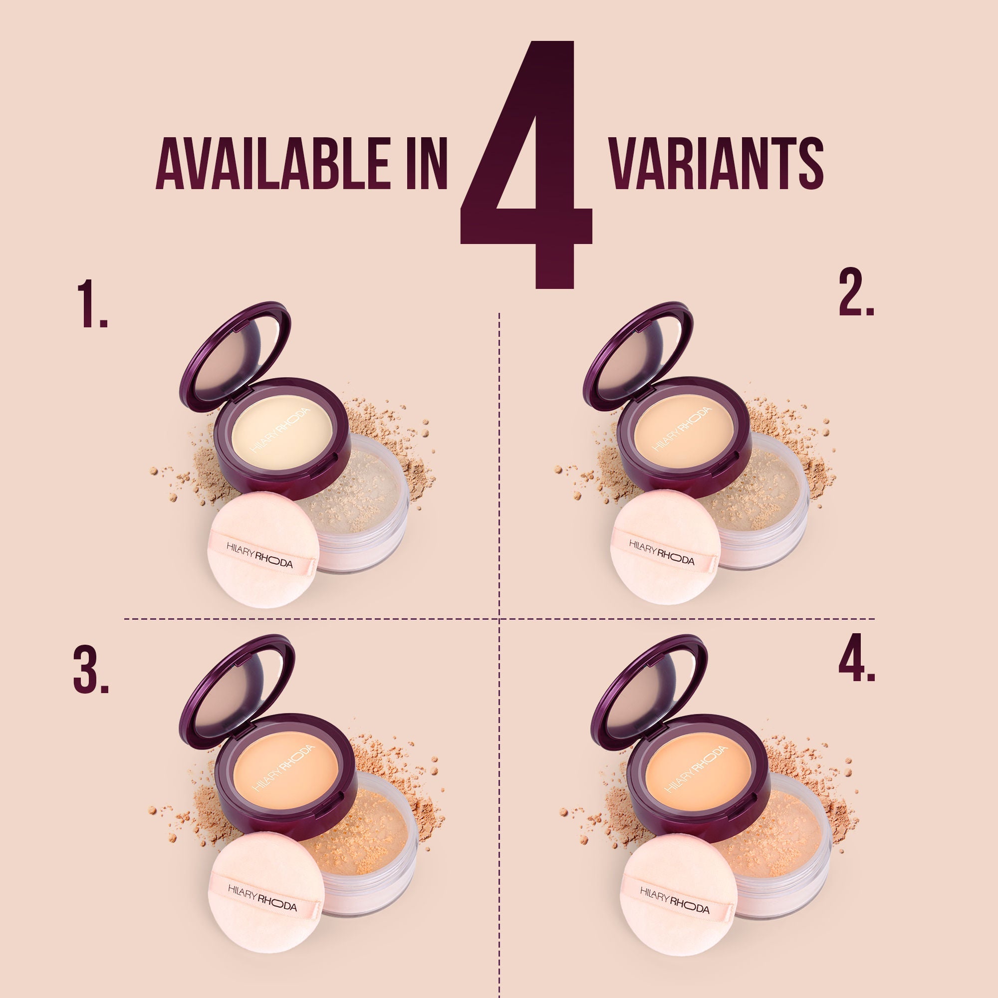 Hilary Rhoda The Setting Duo Matte Compact Powder - Natural 02