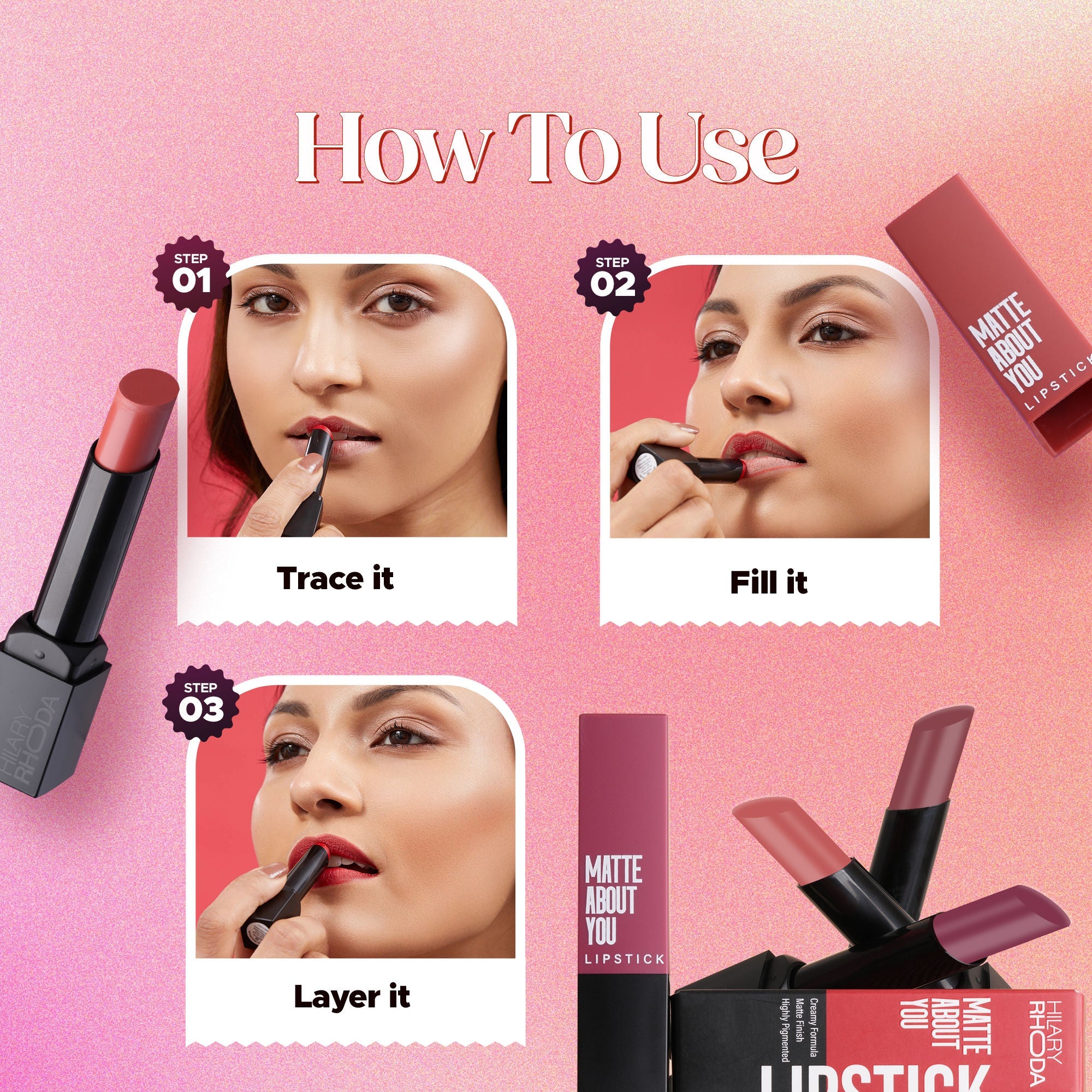 Hilary Rhoda Matte About You Lipstick - Game On 06