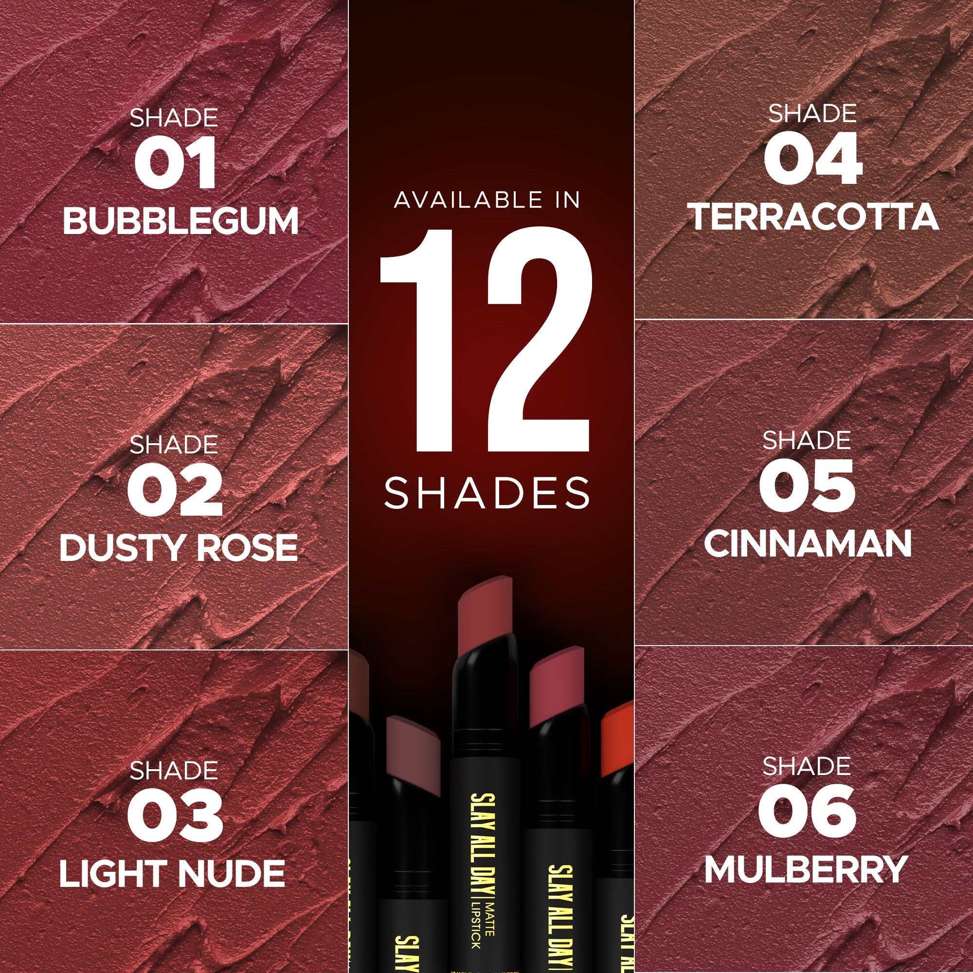 Hilary Rhoda Slay All Day Matte Lipstick - Bubblegum 01