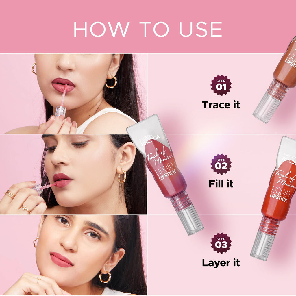 Hilary Rhoda Touch Of Mousse Waterproof Lipstick - Extra Maroon 12
