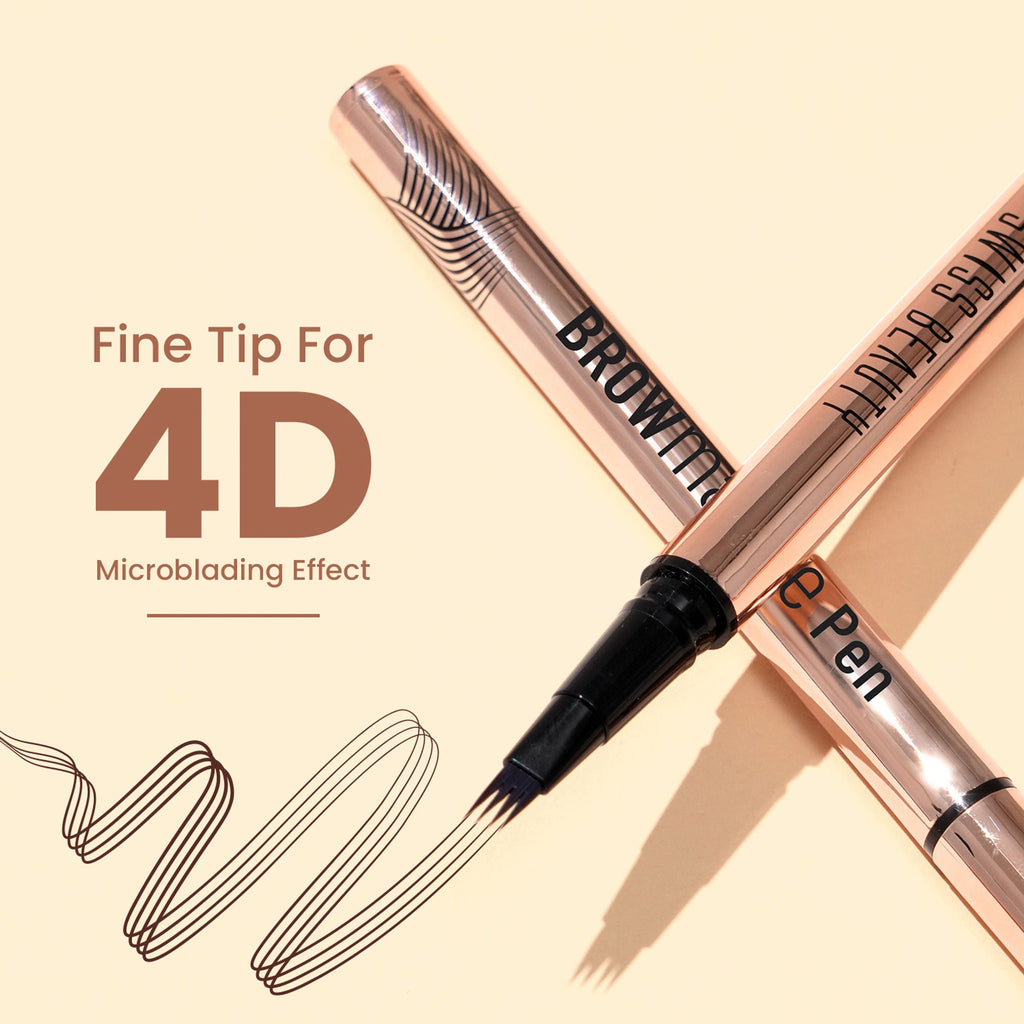 Swiss Beauty Browmance Pen Fills In Sparse Hair For 8-Hour Stay - 1 Light Brown