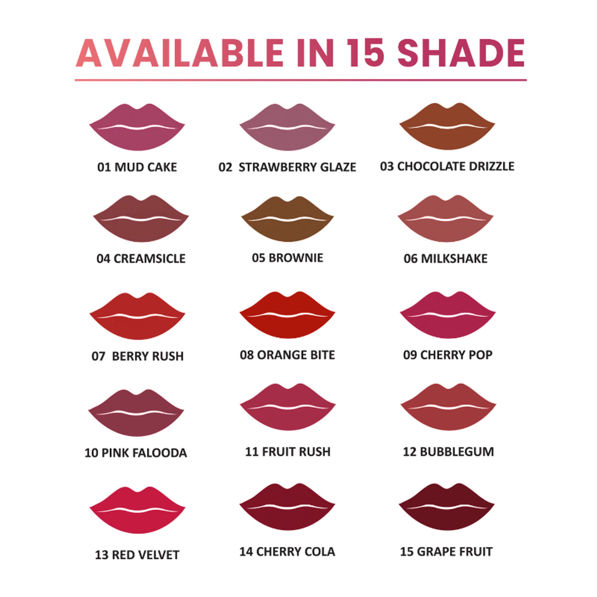 Shryoan Rich Color Non-Transfer Long Stay Creamy Lipstick - Grape Fruit 15 - Milkshake - 06