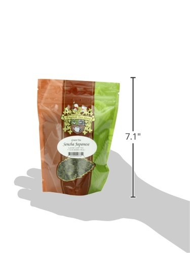 Sencha Japanese Green Loose Leaf Tea Pouch - 4oz | Light Smooth Green Tea with Fresh Flavor | Traditional Steam-Processed Leaves | Popular Daily Drink in Japan