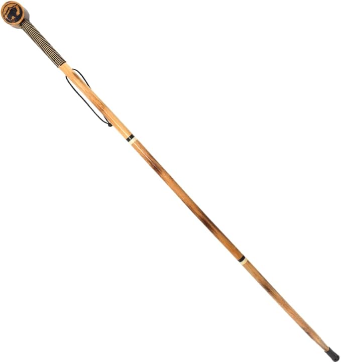 SE 3 Piece 55" Detachable Pine Wood Walking/Hiking Stick with Metal Tip, Reinforced Rubber Tip, and Water-Resistant Travel Pouch - Portable and Durable for Outdoor Adventures