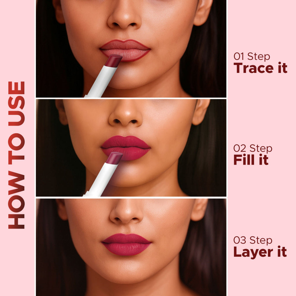 Hilary Rhoda Matte Lipstick Pack Of 3 - Red-Volution Trio 01