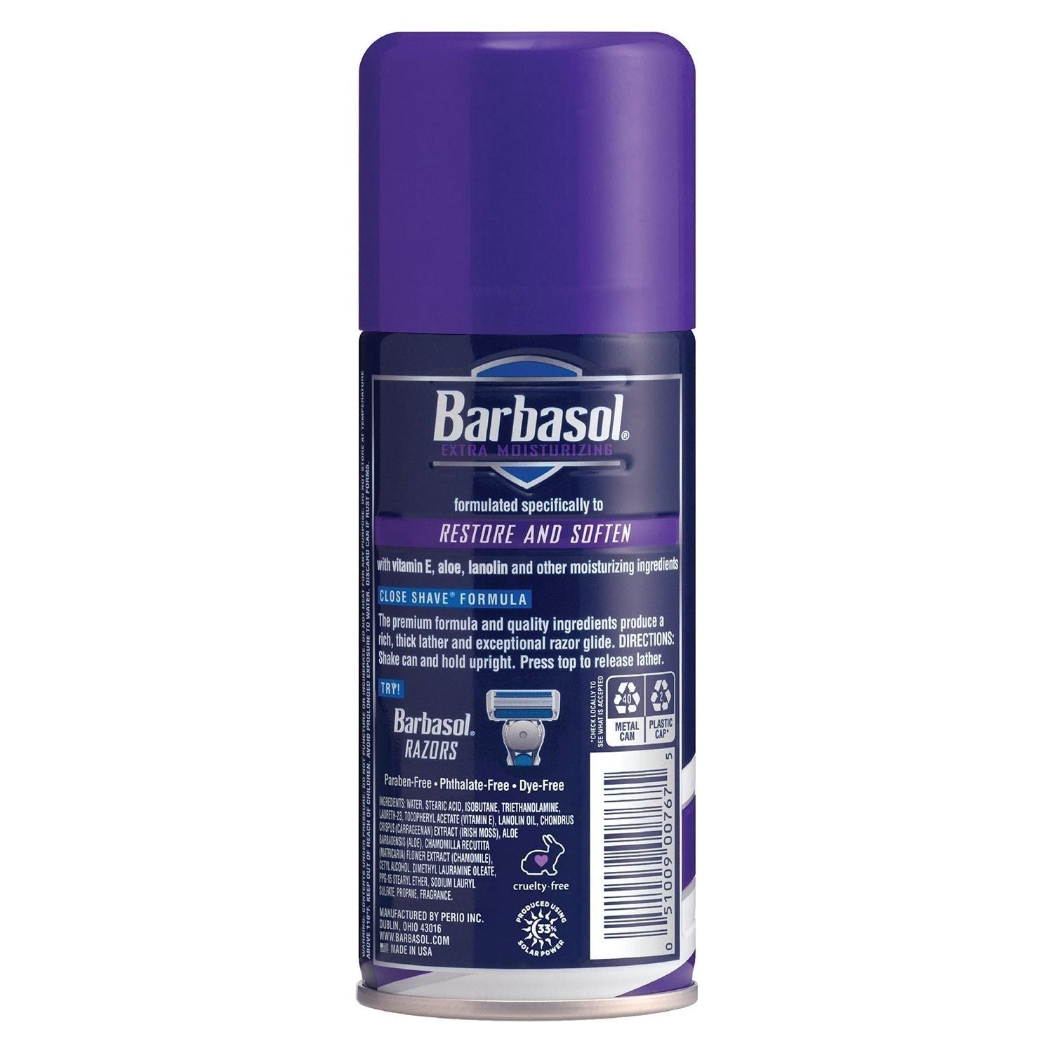 Barbasol Thick & Rich Shave Cream Extra Moisturizing Vitamin E 7 Oz