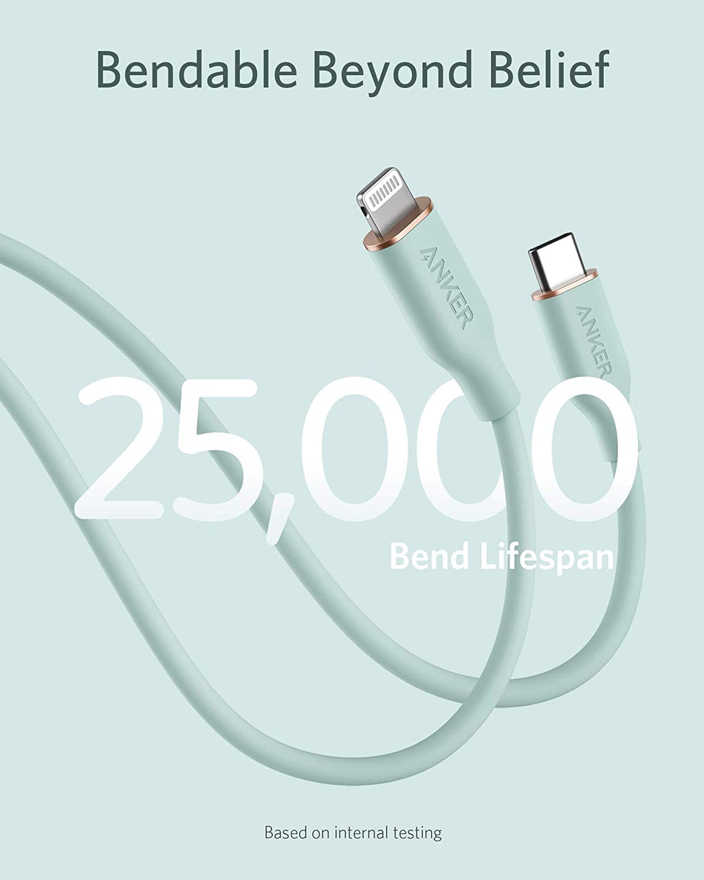 Anker 641 USB-C to Lightning Cable (Flow, 3 ft Silicone)