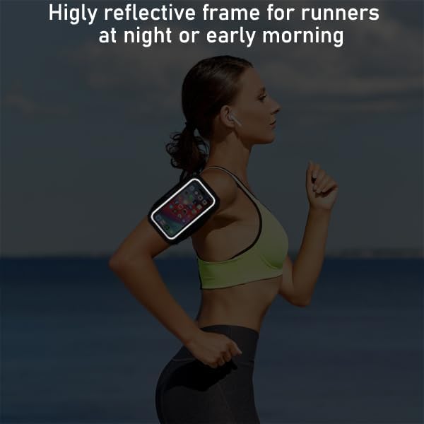 Arm Band for Phone for Running, Phone Holder for Running for iPhone & Samsung Galaxy, Cell Phone Armband Holder for Walking, Gym, Workout, w/Adjustable Strap & Zipper Pocket (Purple-S)