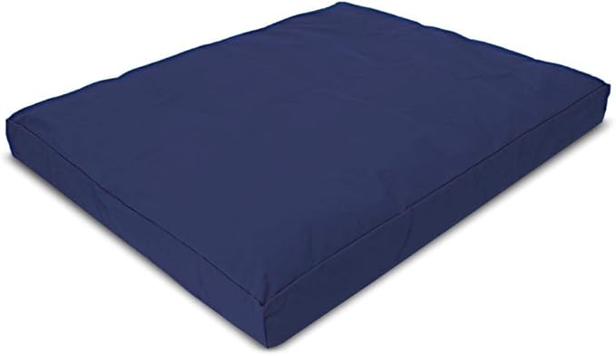 Bean Products Meditation Cushion - Zabuton Meditation Pillows for Sitting on Floor, Yoga Cushion, Cotton Yoga Pillow, Zen Kneeling Prayer Pad- Made in USA - Premium 32x26x3, Navy