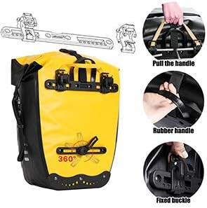 Rhinowalk Bike Bag Waterproof Bike Pannier Bag,(for Bicycle Cargo Rack Saddle Bag Shoulder Bag Laptop Pannier Rack Bicycle Bag Professional Cycling Accessories)